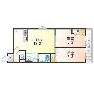 大阪府大阪市淀川区三津屋北1丁目【アパート】の間取り