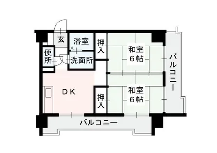 筑紫センタービル【603号室】の間取り