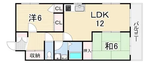 バン・ヴェール芦屋【2階】の間取り