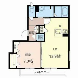 シャーメゾン幸【0203号室】の間取り