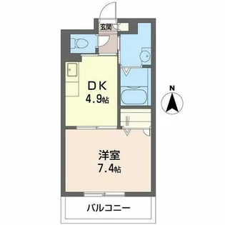 エバーグリーン若江岩田【0302号室】の間取り