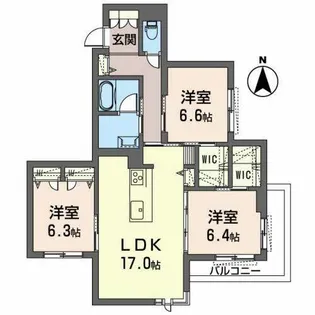 シャーメゾンAVANCE【0201号室】の間取り