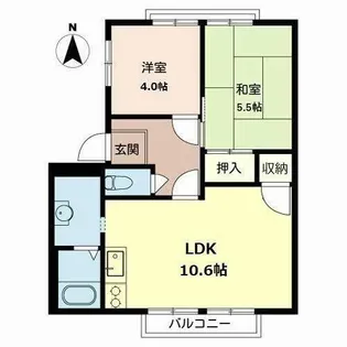 ドミール・ナカエ【0201号室】の間取り
