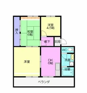 北町マンション【A4号室】の間取り