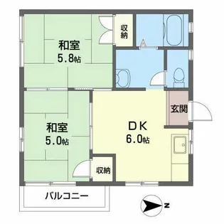 パール高槻【0201号室】の間取り