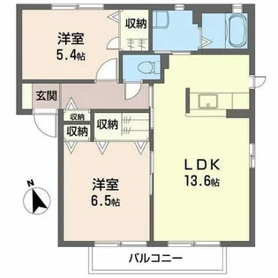 グランヴィアE【1階】の間取り