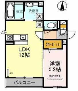 パインフローリッシュ西田辺【2階】の間取り