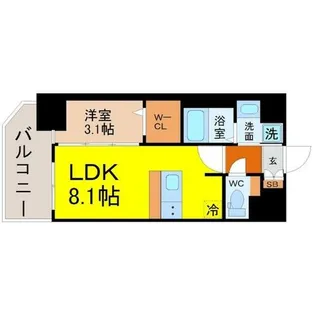 プレサンスNAGOYA覚王山(カクオウザン)【11階】の間取り