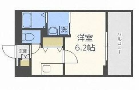 セオリー夕陽丘DOOR【4階】の間取り