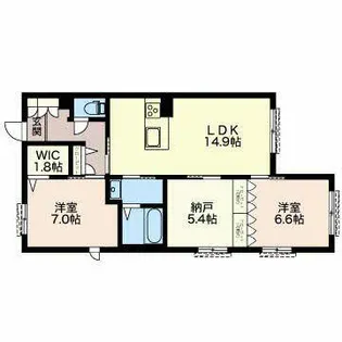 ヴェルリンク志賀【0101号室】の間取り