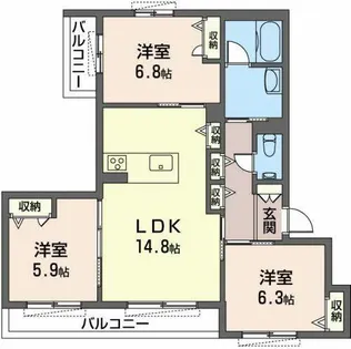 グラン ローザ【0302号室】の間取り