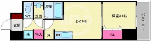 スペーシア日本橋東【2階】の間取り