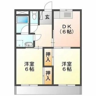 スリーエム白鳥【1階】の間取り