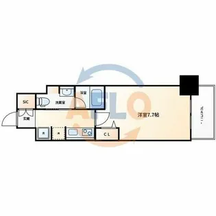 URBANLINK森小路駅前(旧ルネフラッツ森小路駅前)【8階】の間取り