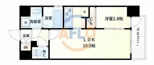 ワールドアイ大阪フェリーチェ【15階】の間取り