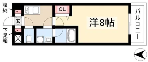 リヴシティ今池【802号室】の間取り