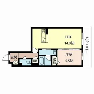 グランテージ高槻【3階】の間取り