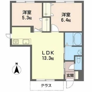 加東市上中(シャーメゾン クラヴィエ上中 A棟)【1階】の間取り