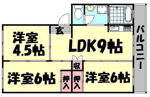 レナート長滝【1階】の間取り
