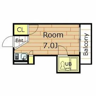 アース湯里【3階】の間取り