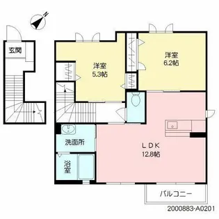 シャーメゾン牧山【2階】の間取り