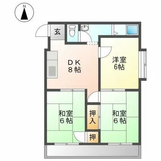 メゾンあじま【3階】の間取り