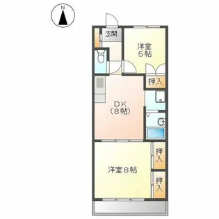 岡田マンション【4階】の間取り