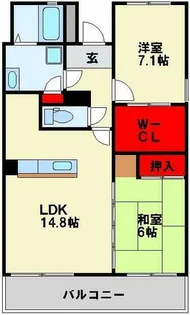 ルワージュ八幡駅前Ⅲ【4階】の間取り