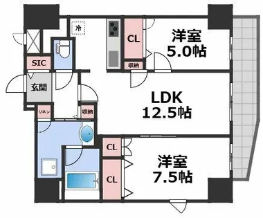 玉造Base【3階】の間取り