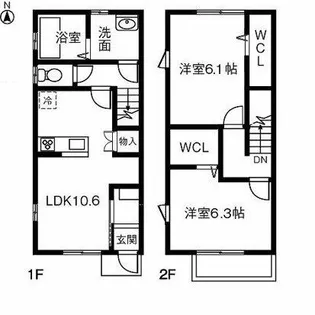 サニーグレイス南山【1階】の間取り