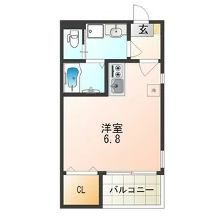 ハーモニーテラス塚本Ⅱ【1階】の間取り