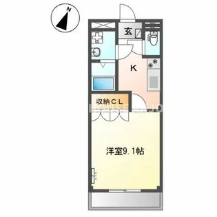 サンハイツ池浦D【2階】の間取り