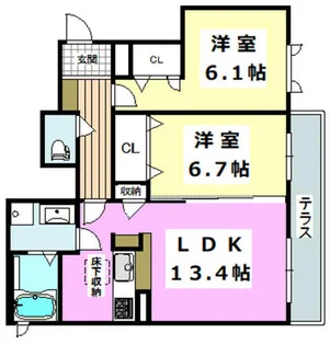 カーサベルデ【103号室】の間取り
