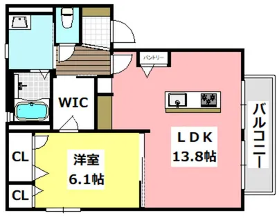 サニーハイム五十鈴【101号室】の間取り