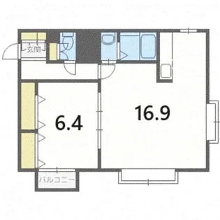 北海道札幌市手稲区富丘二条4丁目【アパート】の間取り