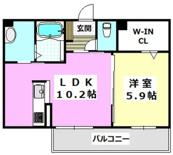 エスポワール・アイ北春日丘Ⅱ【2階】の間取り