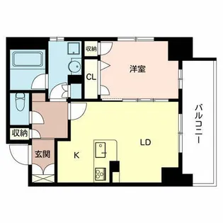 プロムナード南堀江【0202号室】の間取り