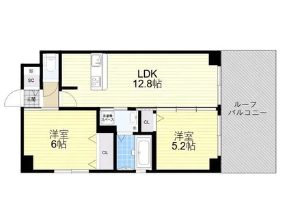 ParkHills安堂寺町【6階】の間取り