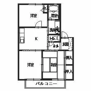 パイン法隆寺【0201号室】の間取り