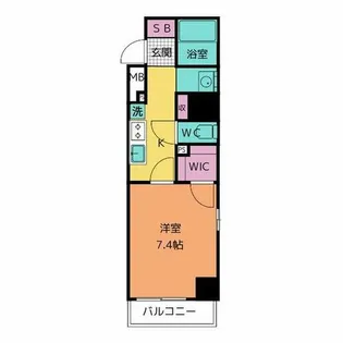 ラグゼナ上前津【1309号室】の間取り