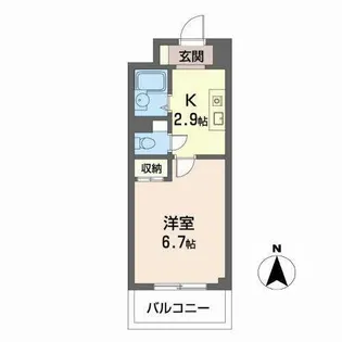 グレイスフローラ富雄【0205号室】の間取り