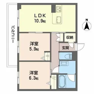 S.R.シャーメゾン【0305号室】の間取り