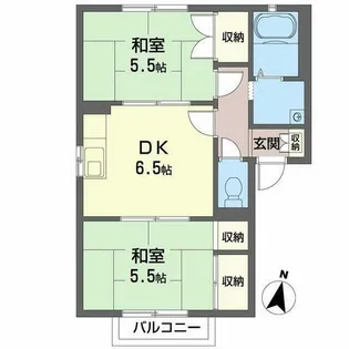 ハイツリバーウエスト【0201号室】の間取り