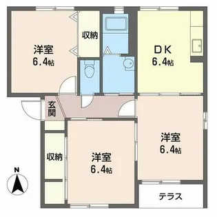 エストヴィルII【1階】の間取り