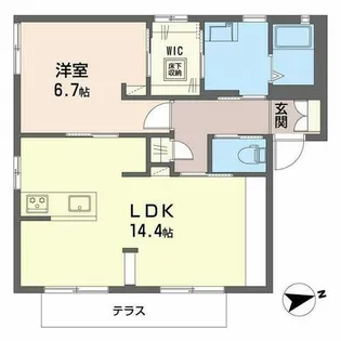 メゾンエイト【1階】の間取り