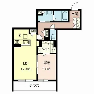 シャーメゾン・ブルームステージ【0106号室】の間取り