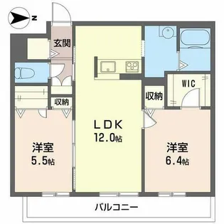 シャーメゾン恋の窪【0303号室】の間取り