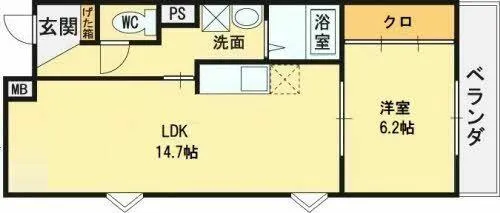 ロイヤル・アネックス【0801号室】の間取り