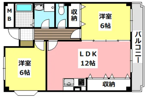 エクセル舞音【3階】の間取り