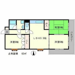 カーサフジキ【1階】の間取り